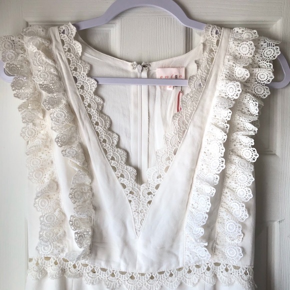 Off White Crochet Mini Dress - Picture 9 of 11